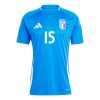 Virallinen Fanipaita Italia Giorgio Scalvini 15 Kotipelipaita Euro 2024 - Miesten